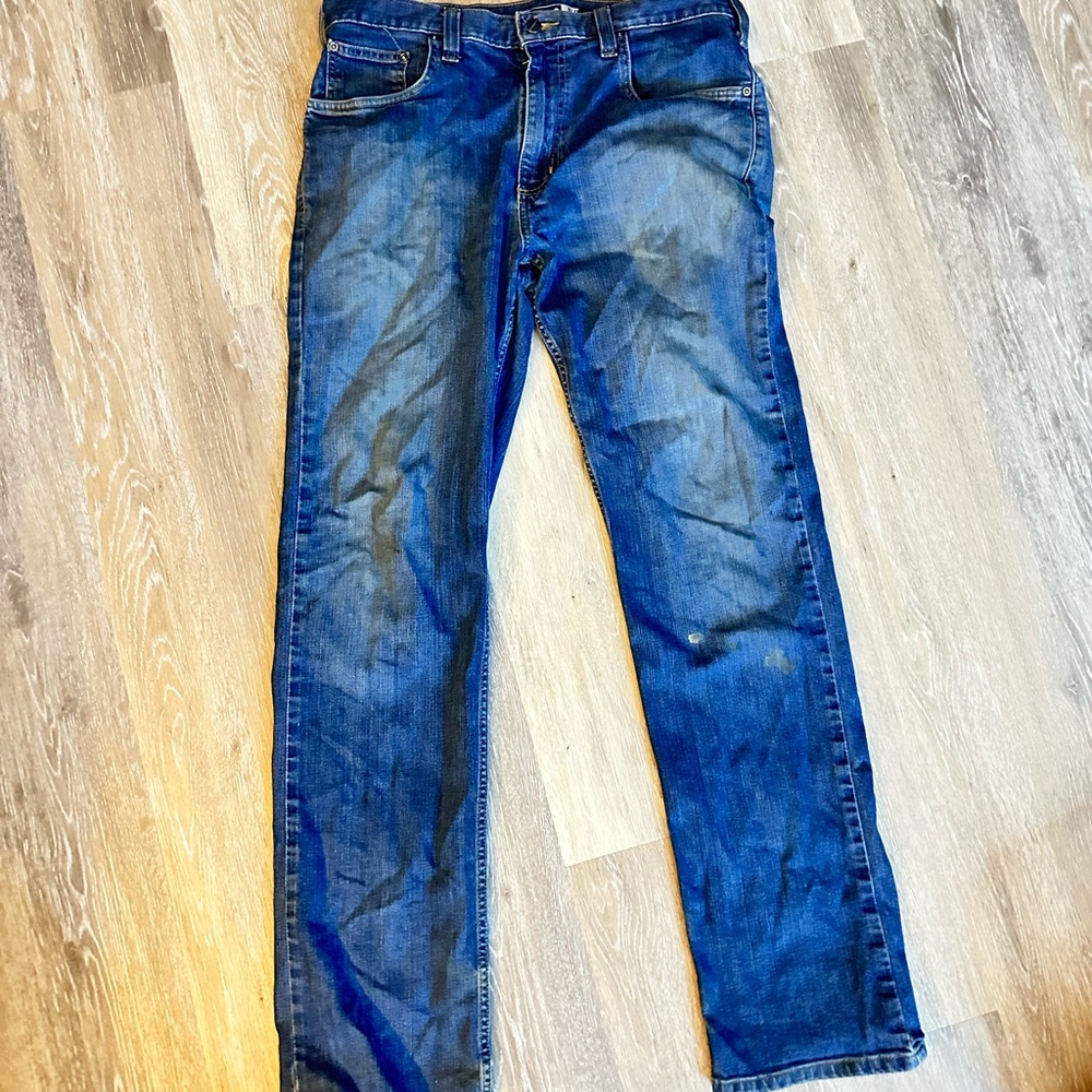 Carhartt Men's Deep Blue Straight Jeans